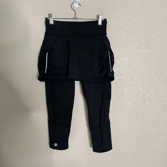 Athleta Black 2-in-1 Skirted Leggings Crop XXS - Picture 6 of 6